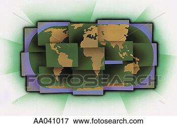 Stock Illustration - stylized world 
map. fotosearch 
- search clipart, 
illustration, 
drawings and vector 
eps graphics images
