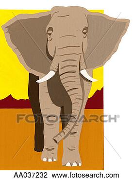 Clip Art - african elephant. 
fotosearch - search 
clipart, illustration, 
drawings and vector 
eps graphics images