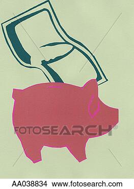 Stock Illustration - dollar and piggy 
bank. fotosearch 
- search clipart, 
illustration, 
drawings and vector 
eps graphics images