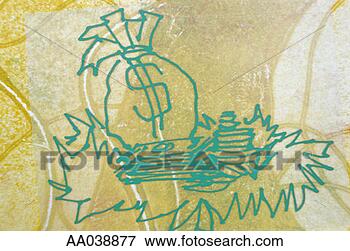 Stock Illustration - money bag with 
pile of cash. 
fotosearch - search 
clipart, illustration, 
drawings and vector 
eps graphics images
