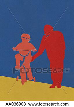 Drawing - learning to ride. 
fotosearch - search 
clipart, illustration, 
drawings and vector 
eps graphics images