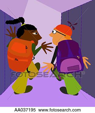 Stock Illustration - students in school 
hallway. fotosearch 
- search clipart, 
illustration, 
drawings and vector 
eps graphics images