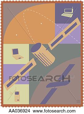 Stock Illustration - satellite. fotosearch 
- search clipart, 
illustration, 
drawings and vector 
eps graphics images