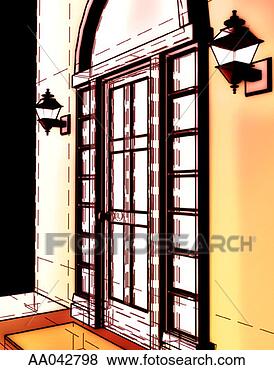 Stock Illustration - front door to 
house. fotosearch 
- search clipart, 
illustration, 
drawings and vector 
eps graphics images