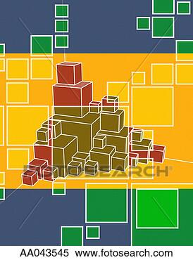 Stock Illustration - cubes and squares, 
abstraction. fotosearch 
- search clipart, 
illustration, 
drawings and vector 
eps graphics images