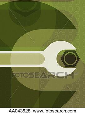 Stock Illustration - wrench, abstract. 
fotosearch - search 
clipart, illustration, 
drawings and vector 
eps graphics images