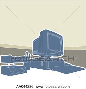 Stock Illustration - work station. 
fotosearch - search 
clipart, illustration, 
drawings and vector 
eps graphics images