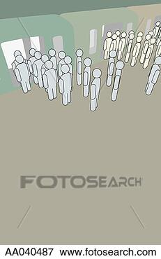 Stock Illustration - crowd waiting 
on subway platform 
for train. fotosearch 
- search clipart, 
illustration, 
drawings and vector 
eps graphics images