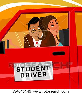 Stock Illustration - teenage girl with 
driving instructor. 
fotosearch - search 
clipart, illustration, 
drawings and vector 
eps graphics images