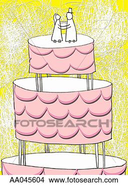 Stock Illustration - wedding cake with 
pink frosting. 
fotosearch - search 
clipart, illustration, 
drawings and vector 
eps graphics images
