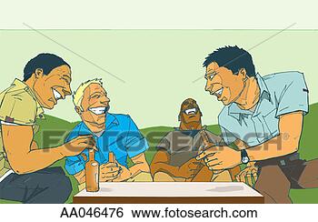 Stock Illustration - male bonding. 
fotosearch - search 
clipart, illustration, 
drawings and vector 
eps graphics images