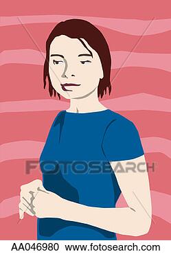 Stock Illustration - teenage girl. 
fotosearch - search 
clipart, illustration, 
drawings and vector 
eps graphics images