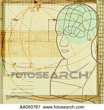 Stock Illustration - bust with cranial 
diagram. fotosearch 
- search clipart, 
illustration, 
drawings and vector 
eps graphics images