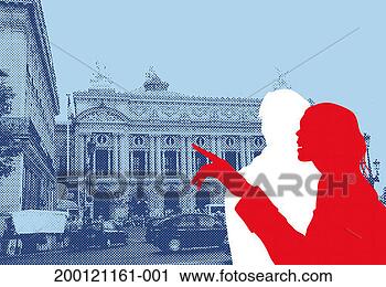 Clipart - couple outdoors, 
one pointing at 
building. fotosearch 
- search clipart, 
illustration, 
drawings and vector 
eps graphics images