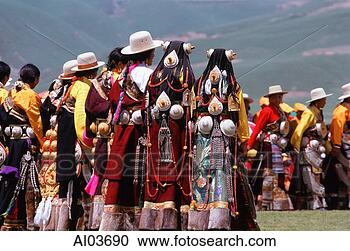Stock Photography - china,  szechuan 
(sichuan),  kham 
region,  khampa 
men and women 
in. fotosearch 
- search stock 
photos, pictures, 
images, and photo 
clipart
