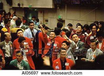 Picture - singapore,  traders 
on the exchange 
trading floor 
of the singapore. 
fotosearch - search 
stock photos, 
pictures, images, 
and photo clipart
