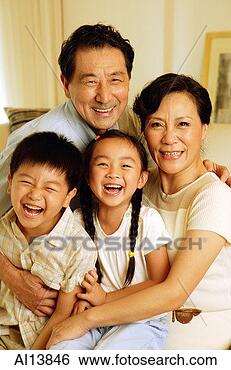 Stock Photo - family portrait, 
grandparents with 
grandchildren, 
smiling. fotosearch 
- search stock 
photos, pictures, 
images, and photo 
clipart