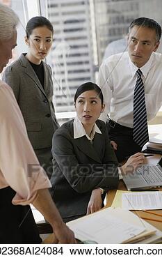 Stock Photo - four business 
people talking. 
fotosearch - search 
stock photos, 
pictures, images, 
and photo clipart