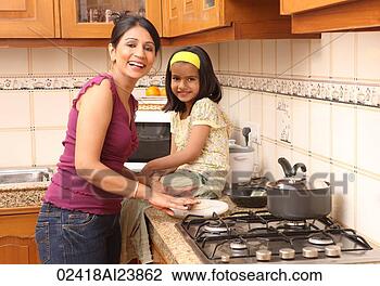 Banco de Imagem - mãe,  filha,  
cozinha. fotosearch 
- busca de fotos, 
imagens e clipart