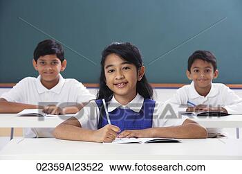 Stock Photo - three students 
smile at camera, 
girl in center. 
fotosearch - search 
stock photos, 
pictures, images, 
and photo clipart