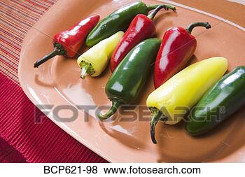 Stock Photo - platter of multicolored 
chili peppers. 
fotosearch - search 
stock photos, 
pictures, images, 
and photo clipart