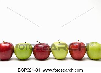 Stock Photography - row of different 
apple varieties. 
fotosearch - search 
stock photos, 
pictures, images, 
and photo clipart