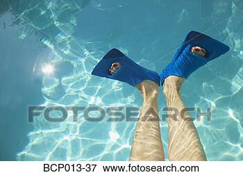Picture - overhead view 
of feet in swim 
fins. fotosearch 
- search stock 
photos, pictures, 
images, and photo 
clipart