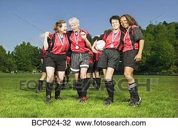 Stock Photo - women's soccer 
teammates. fotosearch 
- search stock 
photos, pictures, 
images, and photo 
clipart
