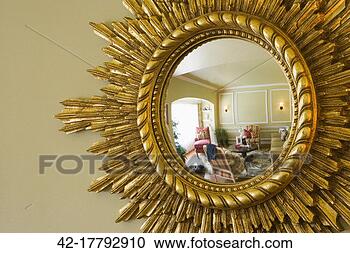 Stock Photography - reflection in 
ornate convex 
mirror. fotosearch 
- search stock 
photos, pictures, 
images, and photo 
clipart