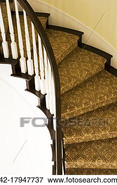 Picture - carpeted curving 
staircase. fotosearch 
- search stock 
photos, pictures, 
images, and photo 
clipart