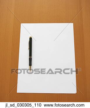 Stock Photography - high angle view 
of a pen lying 
on a paper. fotosearch 
- search stock 
photos, pictures, 
images, and photo 
clipart