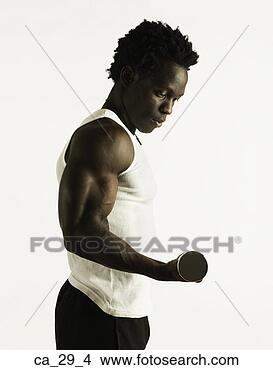 Stock Photo - man exercising 
with weights. 
fotosearch - search 
stock photos, 
pictures, images, 
and photo clipart