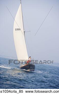 Stock Image - woman on sailboat. 
fotosearch - search 
stock photos, 
pictures, images, 
and photo clipart