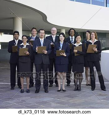 Stock Photo - group of businesspeople 
with clipboards 
outdoors, perth, 
australia. fotosearch 
- search stock 
photos, pictures, 
images, and photo 
clipart