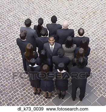 Stock Photograph - high angle view 
of large group 
of businesspeople. 
fotosearch - search 
stock photos, 
pictures, images, 
and photo clipart
