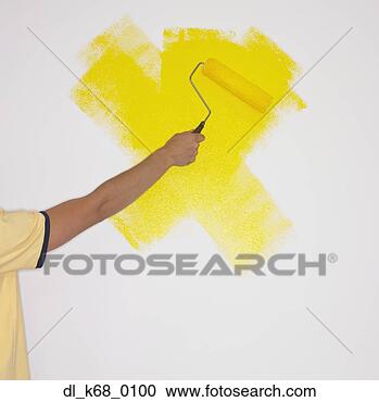 Stock Photography - man painting wall 
with paint roller. 
fotosearch - search 
stock photos, 
pictures, images, 
and photo clipart