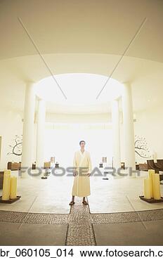 Stock Photo - man in robe at 
health spa, los 
cabos, mexico. 
fotosearch - search 
stock photos, 
pictures, images, 
and photo clipart