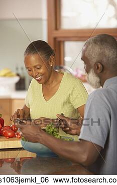 Stock Photo - senior african 
couple making 
a salad,  richmond, 
 virginia,  united. 
fotosearch - search 
stock photos, 
pictures, images, 
and photo clipart