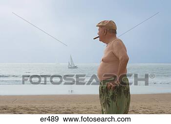 Stock Photograph - senior man smoking 
a cigar on the 
beach,  las vegas, 
 nevada,  united. 
fotosearch - search 
stock photos, 
pictures, images, 
and photo clipart