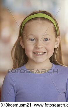 Stock Photography - close up of young 
girl smiling. 
fotosearch - search 
stock photos, 
pictures, images, 
and photo clipart