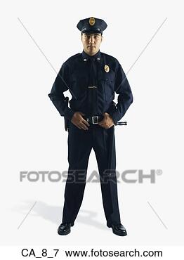 Picture - studio shot of 
male police officer. 
fotosearch - search 
stock photos, 
pictures, images, 
and photo clipart