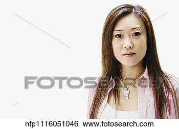 Stock Photo - portrait of asian 
woman with long 
hair. fotosearch 
- search stock 
photos, pictures, 
images, and photo 
clipart