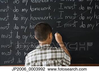 Stock Photo - rear view of boy
writing on blackboard.
fotosearch - search
stock photos,
pictures, images,
and photo clipart