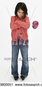 Stock Photography - studio shot of 
pouting asian 
girl with lollipop. 
fotosearch - search 
stock photos, 
pictures, images, 
and photo clipart
