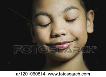 Stock Photo - pacific islander 
girl smiling with 
eyes closed. fotosearch 
- search stock 
photos, pictures, 
images, and photo 
clipart