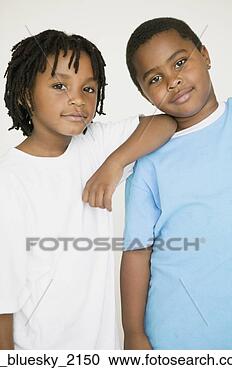 Stock Photography - african boy leaning 
on brother’s shoulder. 
fotosearch - search 
stock photos, 
pictures, images, 
and photo clipart
