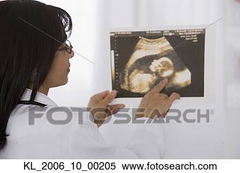 Stock Image - female doctor 
looking at sonogram. 
fotosearch - search 
stock photos, 
pictures, images, 
and photo clipart