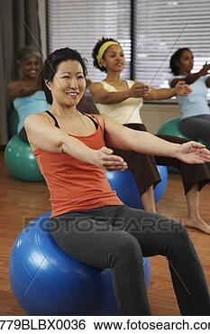 Stock Photo - multi-ethnic women 
in exercise class. 
fotosearch - search 
stock photos, 
pictures, images, 
and photo clipart