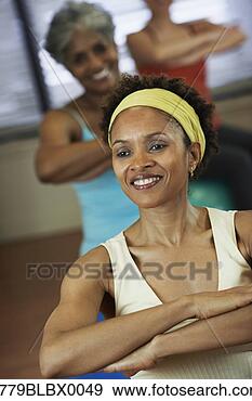 Stock Photograph - multi-ethnic women 
in exercise class. 
fotosearch - search 
stock photos, 
pictures, images, 
and photo clipart