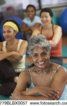 Picture - multi-ethnic women 
in exercise class. 
fotosearch - search 
stock photos, 
pictures, images, 
and photo clipart